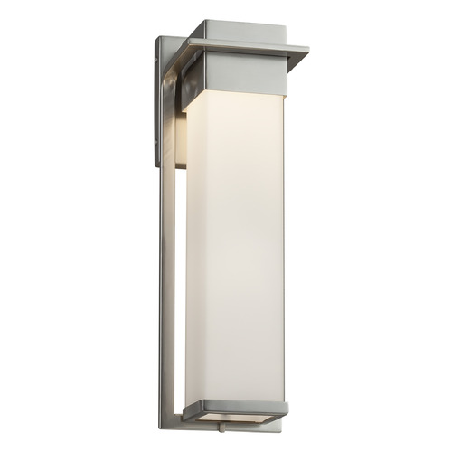 Justice Design Group Pacific Brushed Nickel LED Outdoor Wall Light