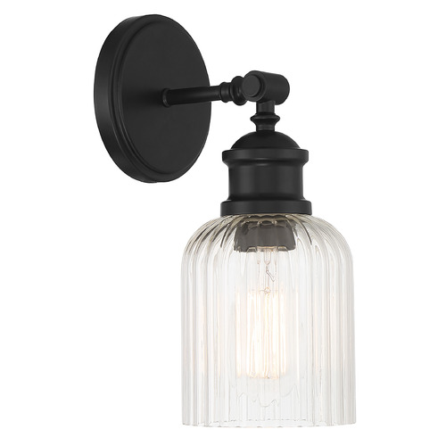 12-Inch High Wall Sconce in Matte Black by Meridian