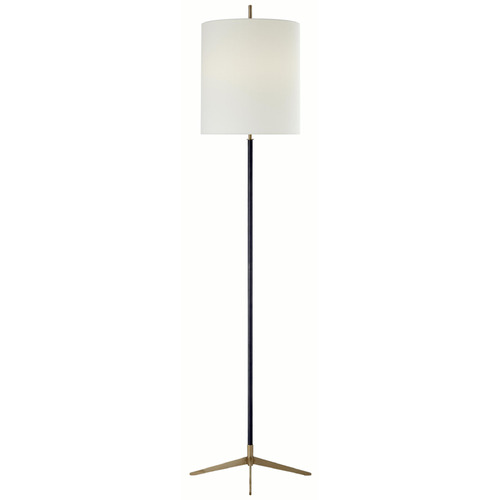 Visual Comfort Signature Collection Visual Comfort Signature Collection Caron Bronze & Antique Brass Floor Lamp with Cylindrical Shade TOB1153BZ/HAB-L