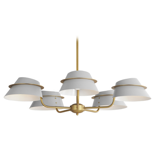 Lucas Natural Aged Brass Chandelier by Maxim Lighting