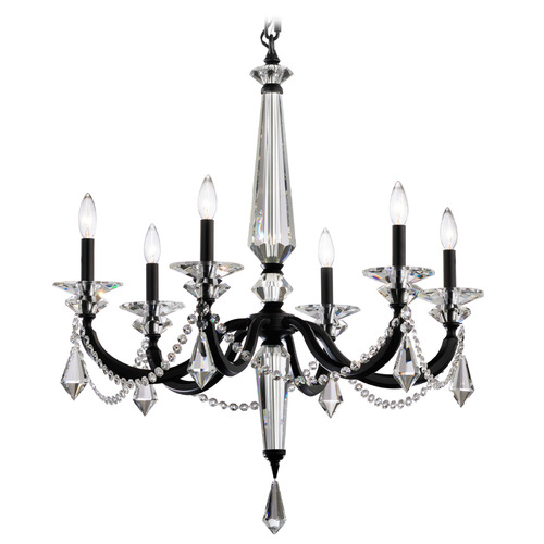 Schonbek Worldwide Lighting Verona Black Crystal Chandelier