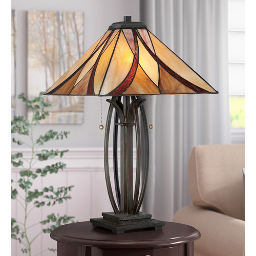 Quoizel Lighting Asheville Table Lamp in Valiant Bronze by Quoizel Lighting TF1180TVA