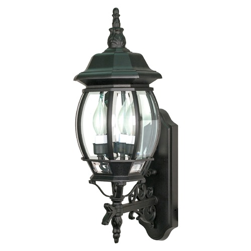 Central Park Textured Black Outdoor Wall Light by Nuvo Lighting