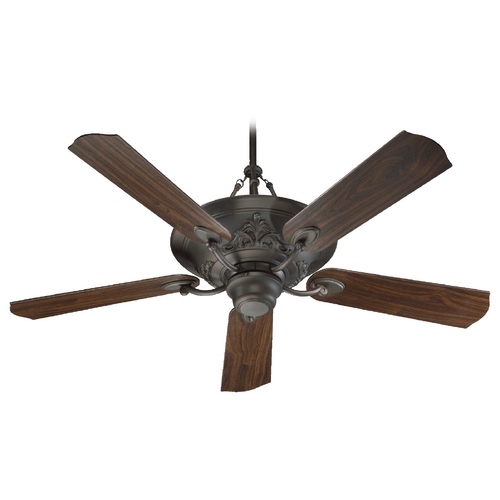 Salon Oiled Bronze Ceiling Fan with Light by Quorum Lighting