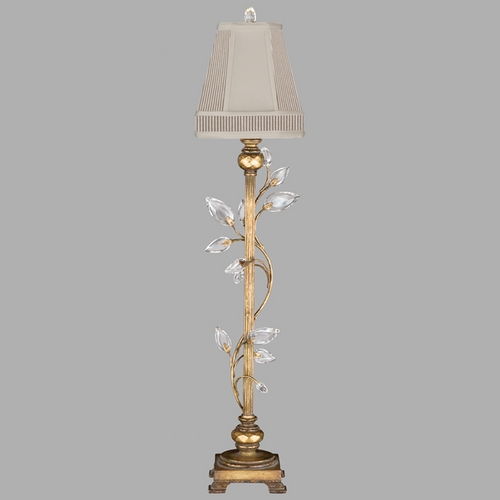 Fine Art Lamps Crystal Laurel Gold Leaf Console & Buffet Lamp with Coolie Shade