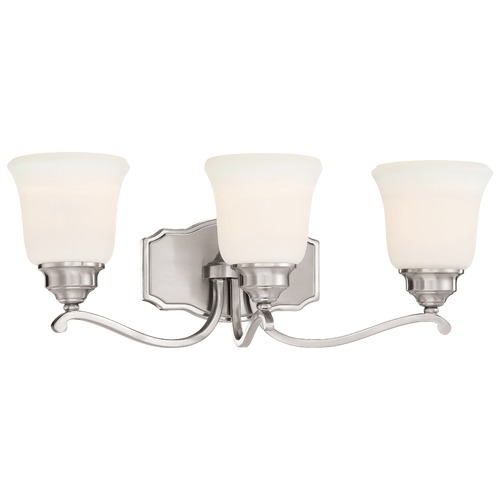 Minka Lavery Savannah Row Brushed Nickel Bathroom Light by Minka Lavery 3323-84