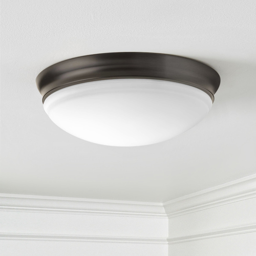 Progress Lighting 11-Inch LED Flush Mount in Antique Bronze by Progress Lighting P350100-020-30