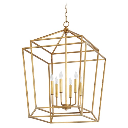 Quorum Lighting Monument Gold Leaf Pendant by Quorum Lighting 8807-6-74