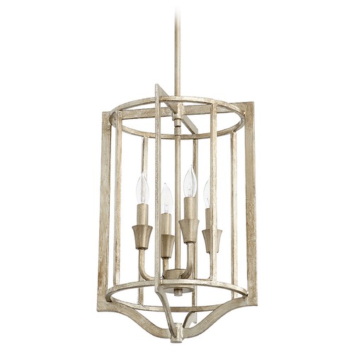 Quorum Lighting Marquee Aged Silver Leaf Pendant by Quorum Lighting 6814-4-60