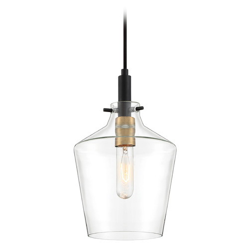 June 7.75-Inch Mini Pendant in Earth Black by Quoizel Lighting