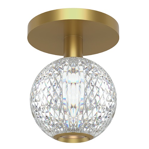 Marni Natural Brass LED Semi-Flush Mount by Alora Lighting