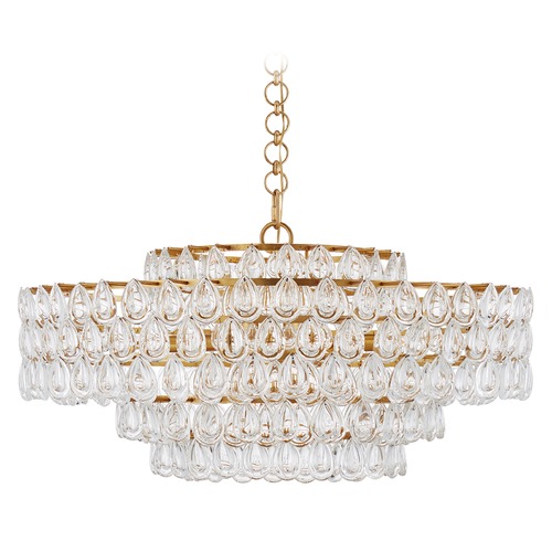 Visual Comfort Signature Collection Aerin Liscia Large Chandelier in Gild by Visual Comfort Signature ARN5174GCG