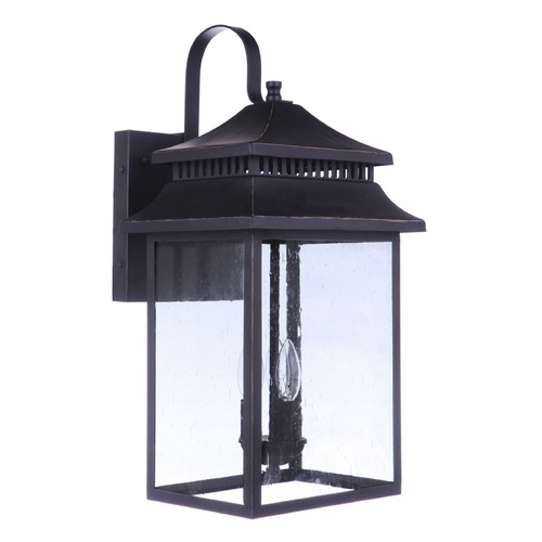 Crossbend Dark Bronze Gilded Outdoor Wall Light by Craftmade Lighting