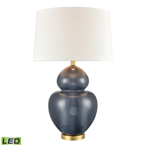 Elk Lighting Elk Lighting Perry Blue & Brass LED Table Lamp with Empire Shade H0019-8051-LED