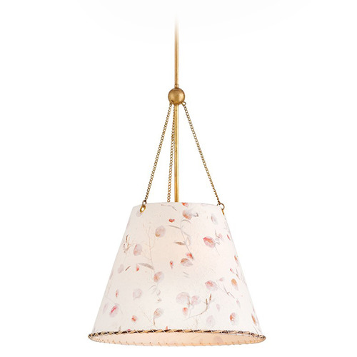 Hinkley Primrose Distressed Brass LED Pendant Light with Empire Shade