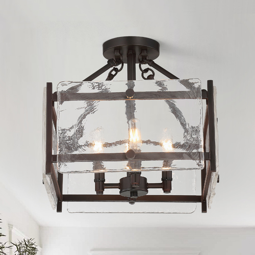 Glenwood English Bronze Semi-Flush Mount by Savoy House