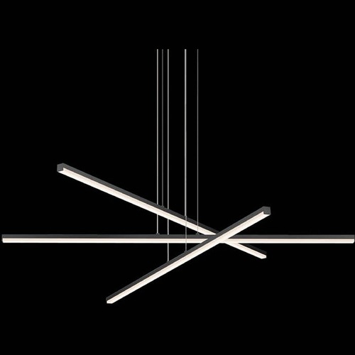 Modern LED Pendant Satin Aluminum Stix by Sonneman Lighting