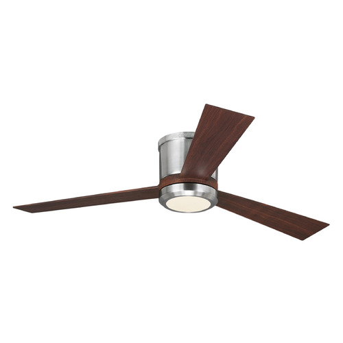Generation Lighting Fan Collection Clarity 52-Inch LED Fan in Brushed Steel by Generation Lighting Fan Collection 3CLYR52BSD-V1