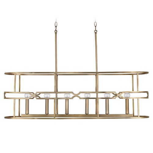 Capital Lighting Jordyn 6-Light Aged Brass Island Light by Capital Lighting 838961AD