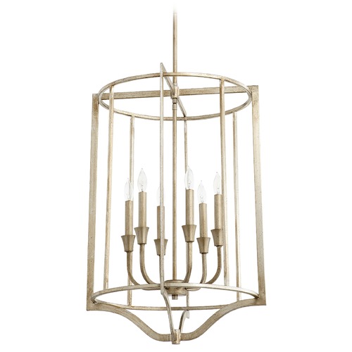 Quorum Lighting Marquee Aged Silver Leaf Pendant by Quorum Lighting 6814-6-60