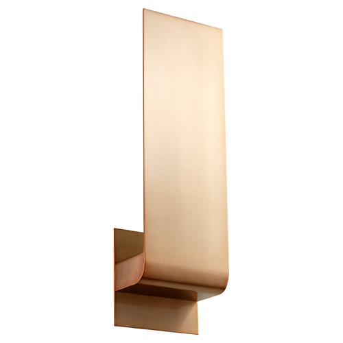 Halo Large LED Wall Sconce in Satin Copper by Oxygen Lighting
