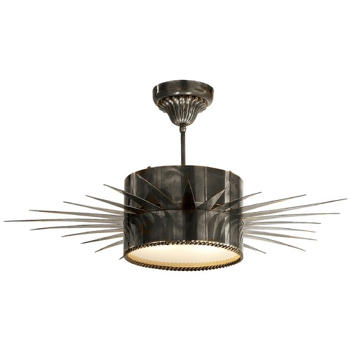 Visual Comfort Signature Collection Suzanne Kasler Soleil Large Semi-Flush in Bronze by Visual Comfort Signature SK5202BZ