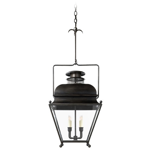 Visual Comfort Signature Collection E.F. Chapman Holborn Large Lantern in Aged Iron by Visual Comfort Signature CHC2216AI