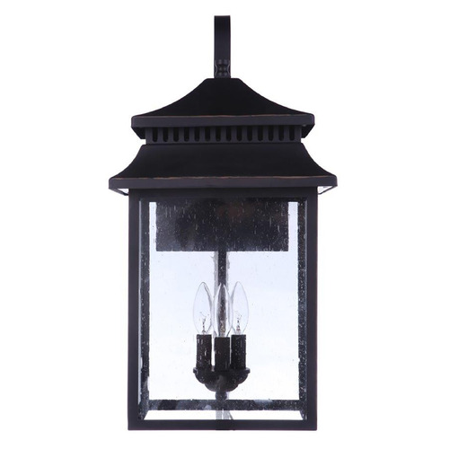 Crossbend Textured Black Outdoor Wall Light by Craftmade Lighting