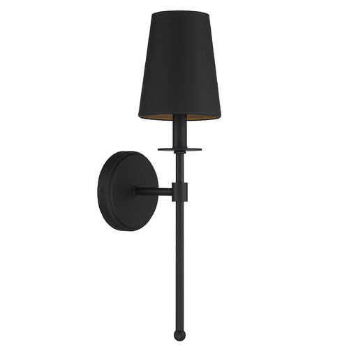 20-Inch High Wall Sconce in Matte Black by Meridian