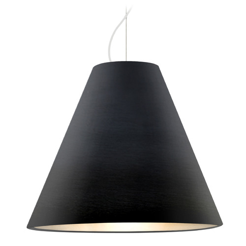 Besa Lighting Besa Lighting Dylan White LED Pendant Light with Conical Shade 1KX-DYLANBK-LED-WH