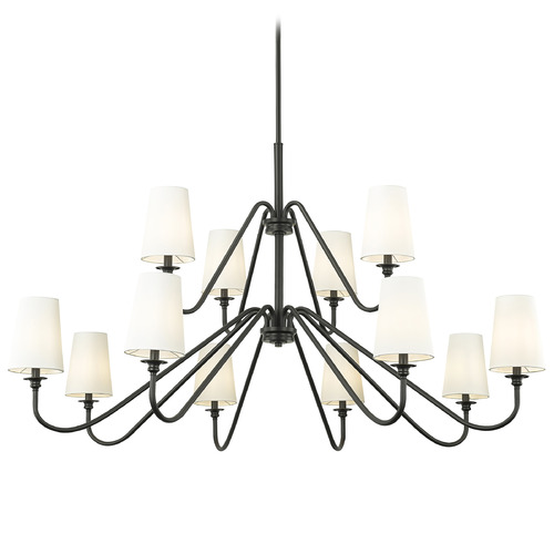 Z-Lite Z-Lite Gianna Matte Black Chandelier 7509-12-60MB