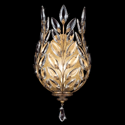 Fine Art Lamps Crystal Laurel Gold Leaf Sconce
