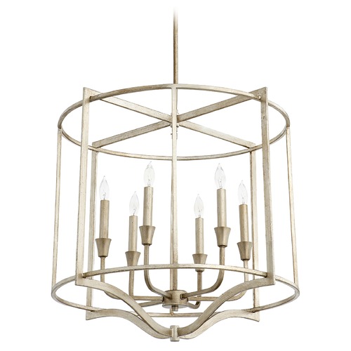 Marquee Aged Silver Leaf Pendant by Quorum Lighting