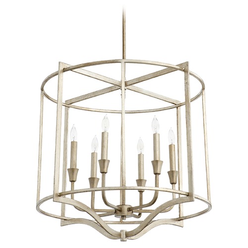 Quorum Lighting Marquee Aged Silver Leaf Pendant by Quorum Lighting 6414-6-60