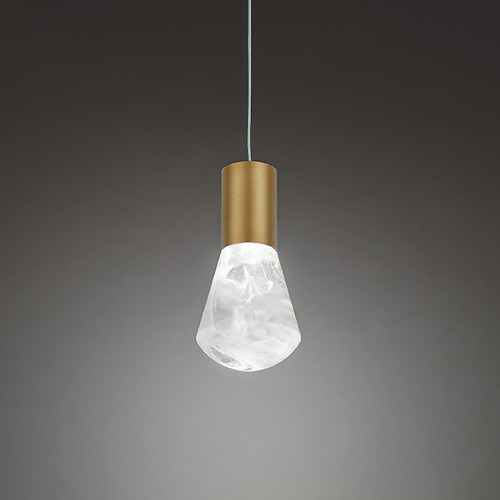 Plum Aged Brass LED Mini Pendant by Modern Forms