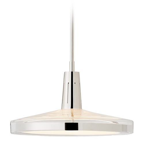 Visual Comfort Signature Collection Thomas OBrien Nikos Pendant in Polished Nickel by Visual Comfort Signature TOB5194PNCG