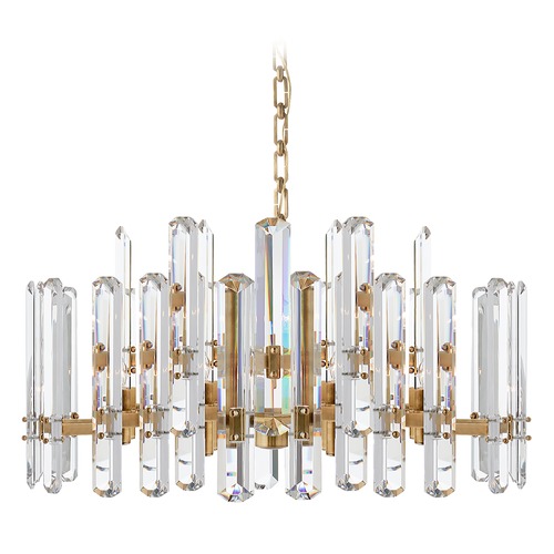 Visual Comfort Signature Collection Aerin Bonnington Large Chandelier in Antique Brass by Visual Comfort Signature ARN5125HABCG
