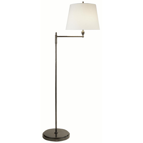 Visual Comfort Signature Collection Paulo Bronze Swing Arm Lamp with Empire Shade