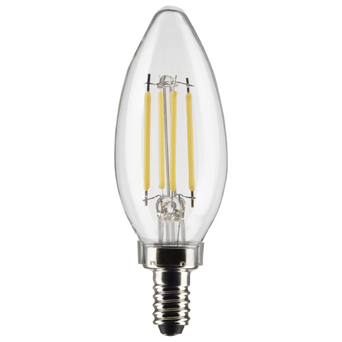 Satco Lighting 4W B11 Candelabra Base Clear LED Light Bulb in 3500K by Satco Lighting S21266