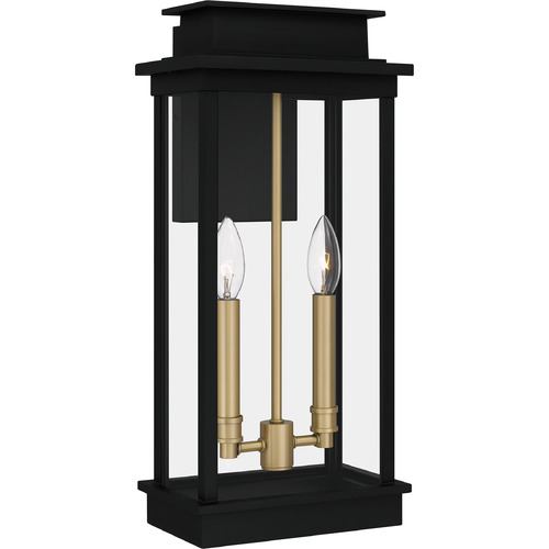 Noelle Matte Black Outdoor Wall Light by Quoizel Lighting