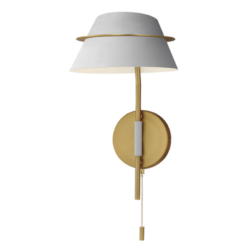 Lucas Natural Aged Brass Switched Sconce by Maxim Lighting