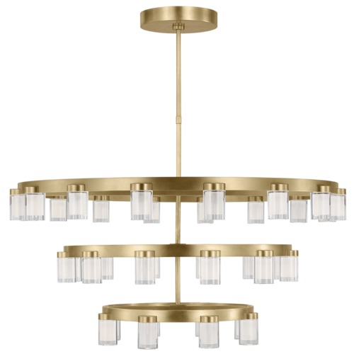 Visual Comfort Modern Collection Visual Comfort Modern Collection Esfera Natural Brass LED Chandelier KWCH19627NB