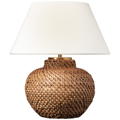 Visual Comfort Signature Collection Marie Flanigan Avedon Natural Rattan LED Accent Lamp