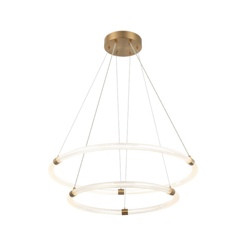Matteo Lighting Inkara Aged Gold Brass LED Pendant Light