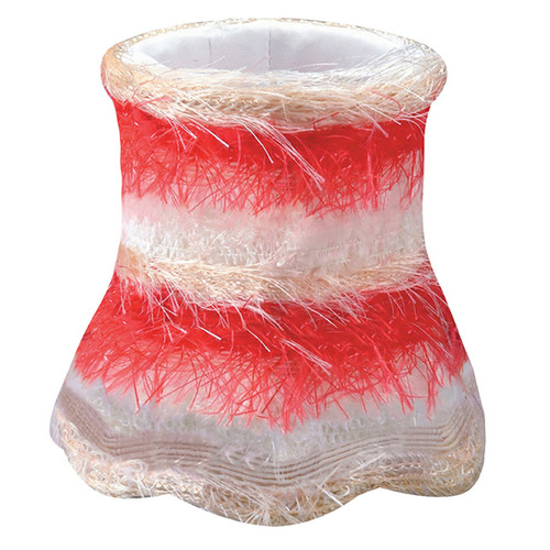 Red Scalloped Lamp Shade