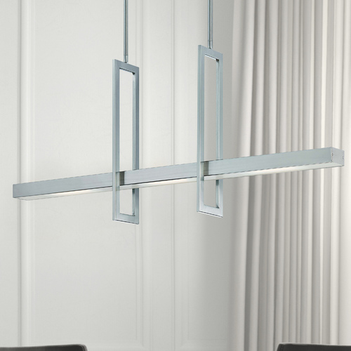 Modern LED Linear Light in Brush Nickel by Nuvo Lighting