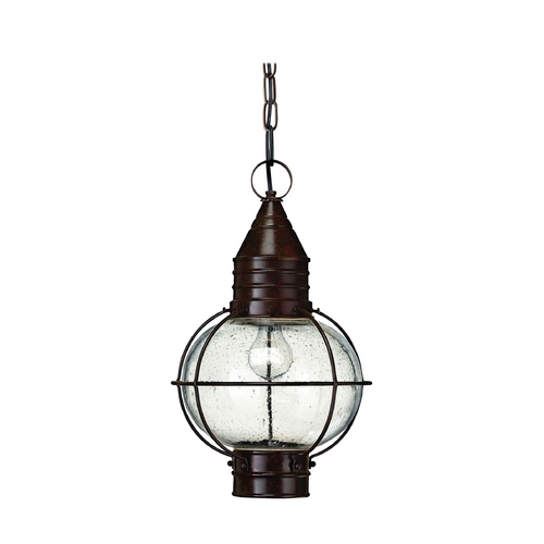 Hinkley Seeded Glass Outdoor Hanging Light Bronze Hinkley 2202SZ