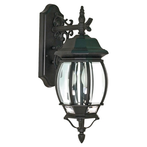 Nuvo Lighting Nuvo Lighting Central Park Textured Black Outdoor Wall Light 60/893