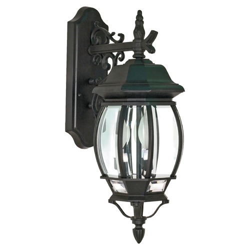 Central Park Textured Black Outdoor Wall Light by Nuvo Lighting