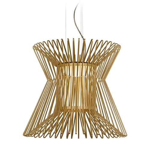 Syrma LED Pendant in Satin Gold by Visual Comfort Modern